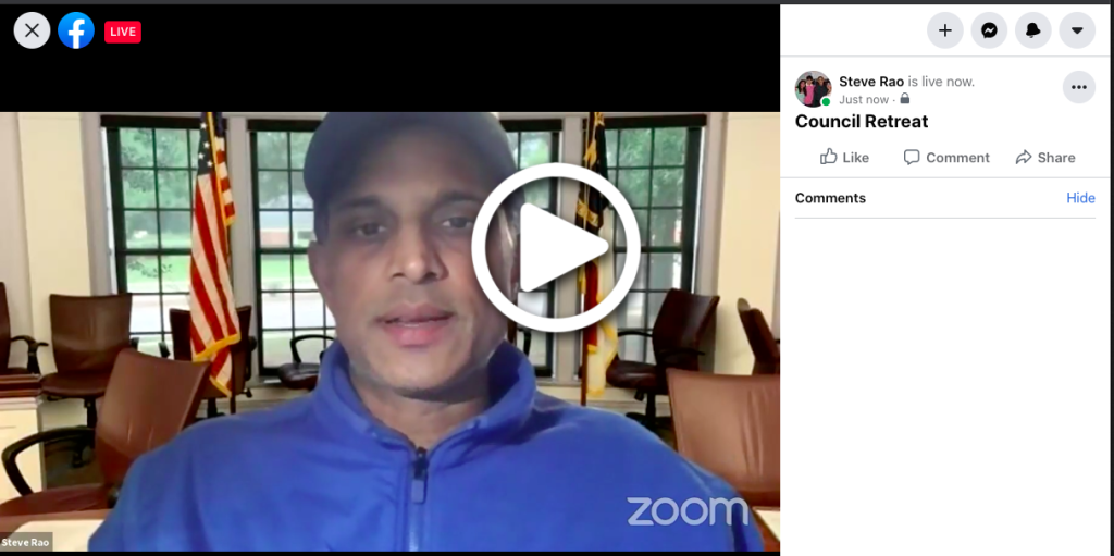 Steve Rao FaceBook Live Council Retreat