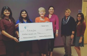 Picture: North Carolina Community Foundation, Morrisville Community Fund donation to Kiran, Inc.